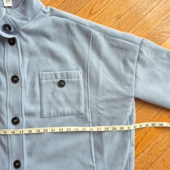 WynneCollection Layers Melton Unstructured Jacket Periwinkle Blue Large - Picture 13 of 15